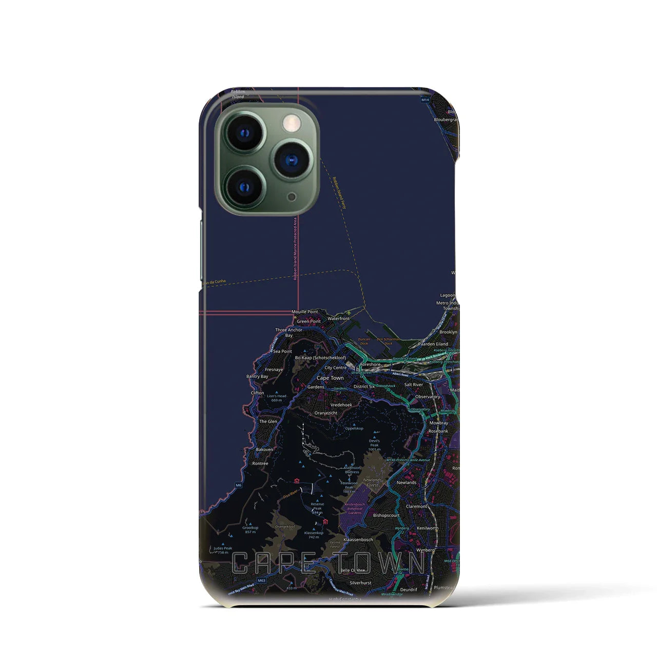 【ケープタウン(南アフリカ)】地図柄iPhoneケース(バックカバータイプ)