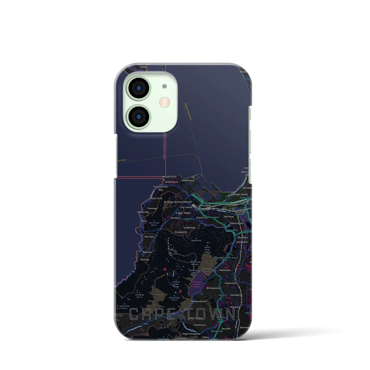 【ケープタウン(南アフリカ)】地図柄iPhoneケース(バックカバータイプ)
