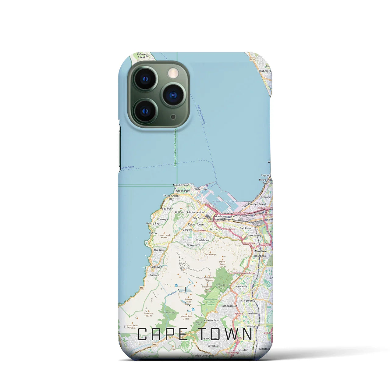 【ケープタウン(南アフリカ)】地図柄iPhoneケース(バックカバータイプ)