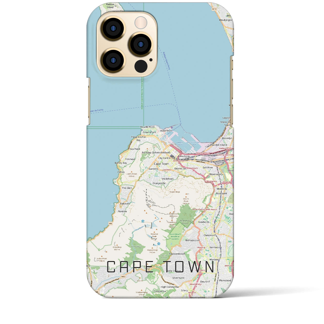 【ケープタウン(南アフリカ)】地図柄iPhoneケース(バックカバータイプ)