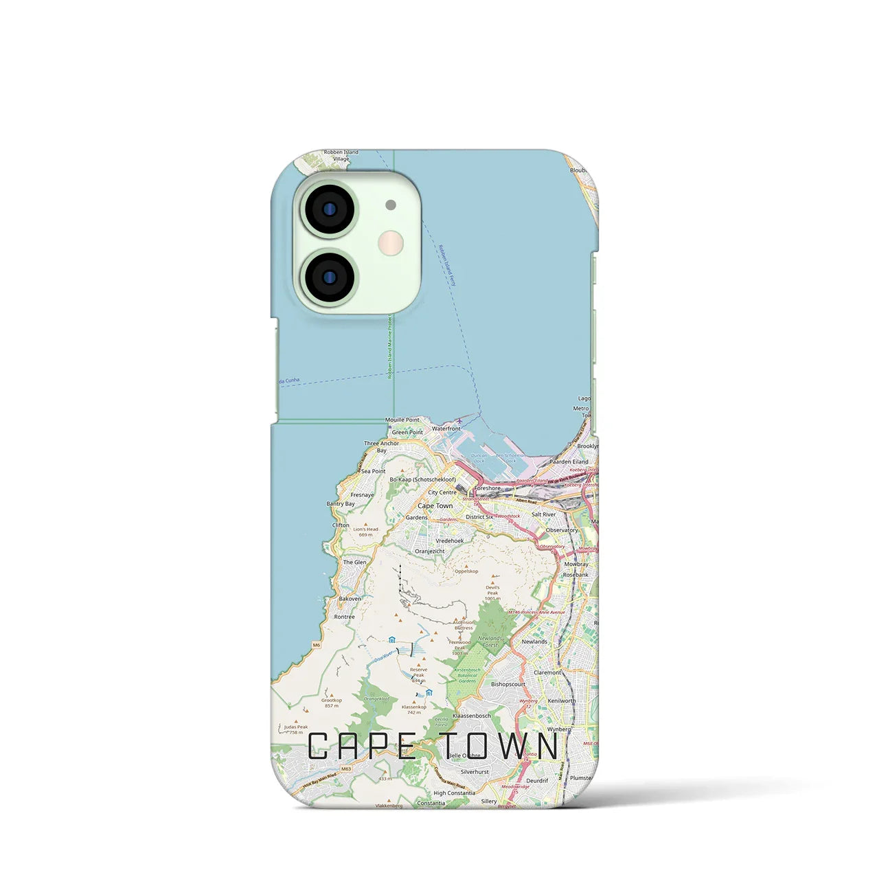【ケープタウン(南アフリカ)】地図柄iPhoneケース(バックカバータイプ)