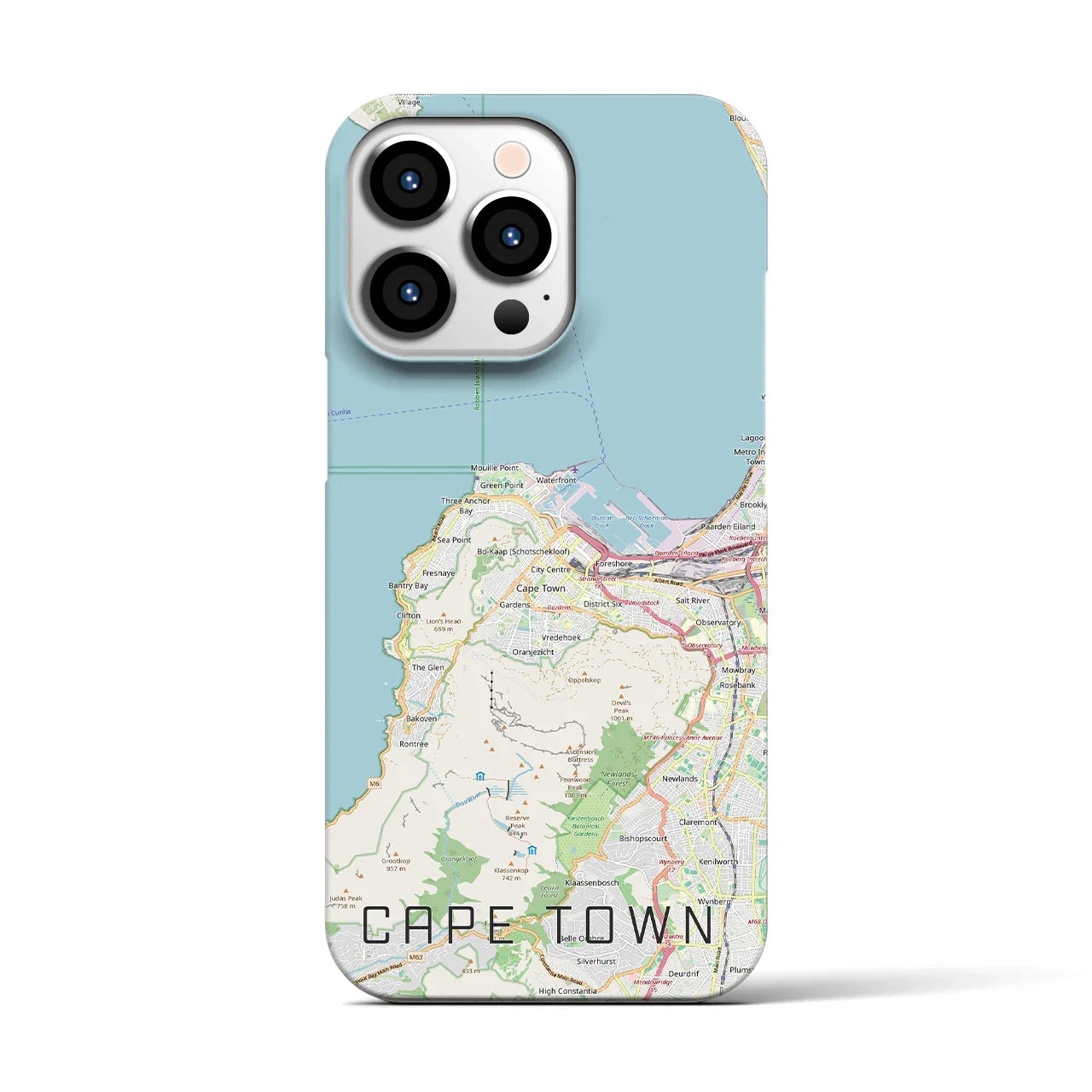【ケープタウン(南アフリカ)】地図柄iPhoneケース(バックカバータイプ)