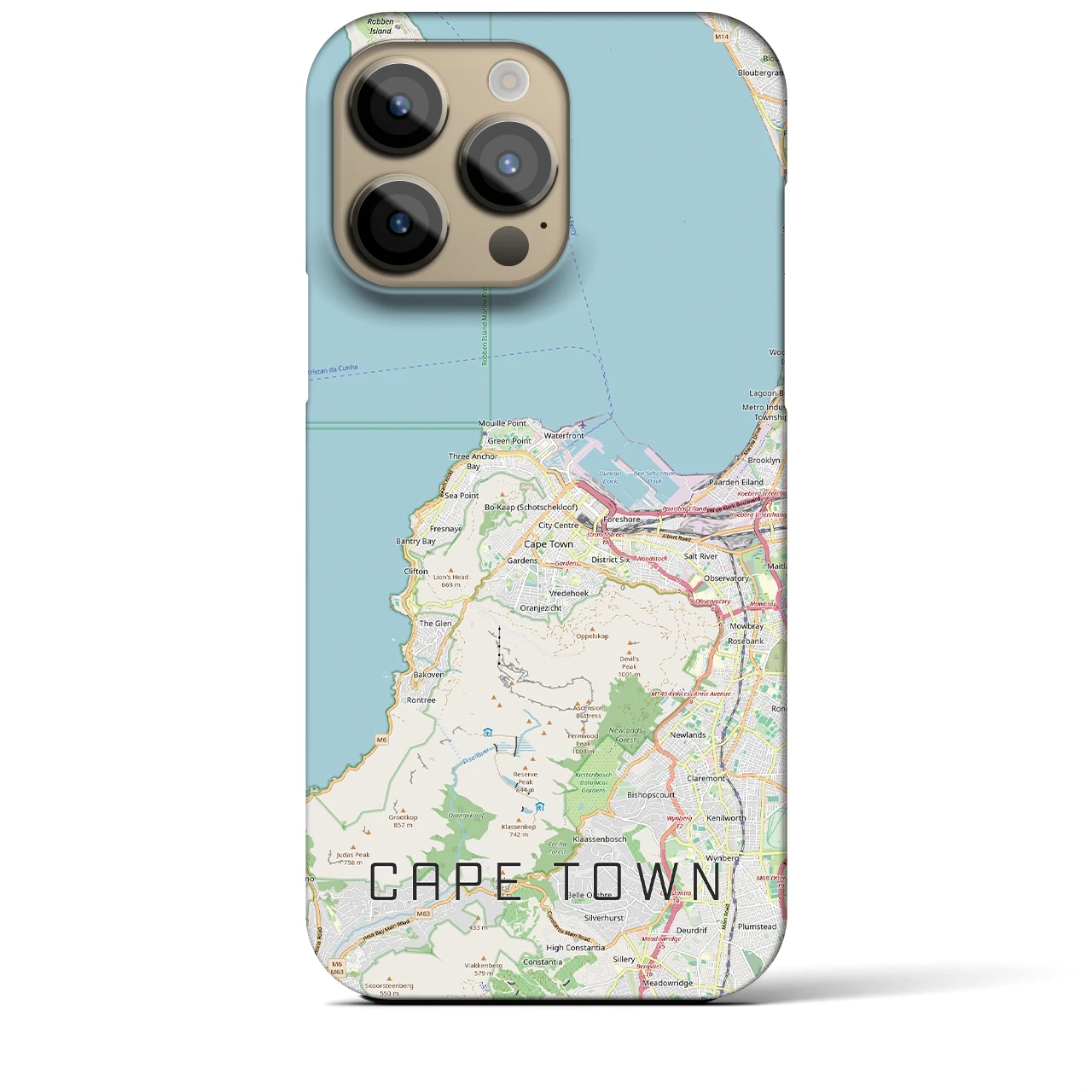【ケープタウン(南アフリカ)】地図柄iPhoneケース(バックカバータイプ)