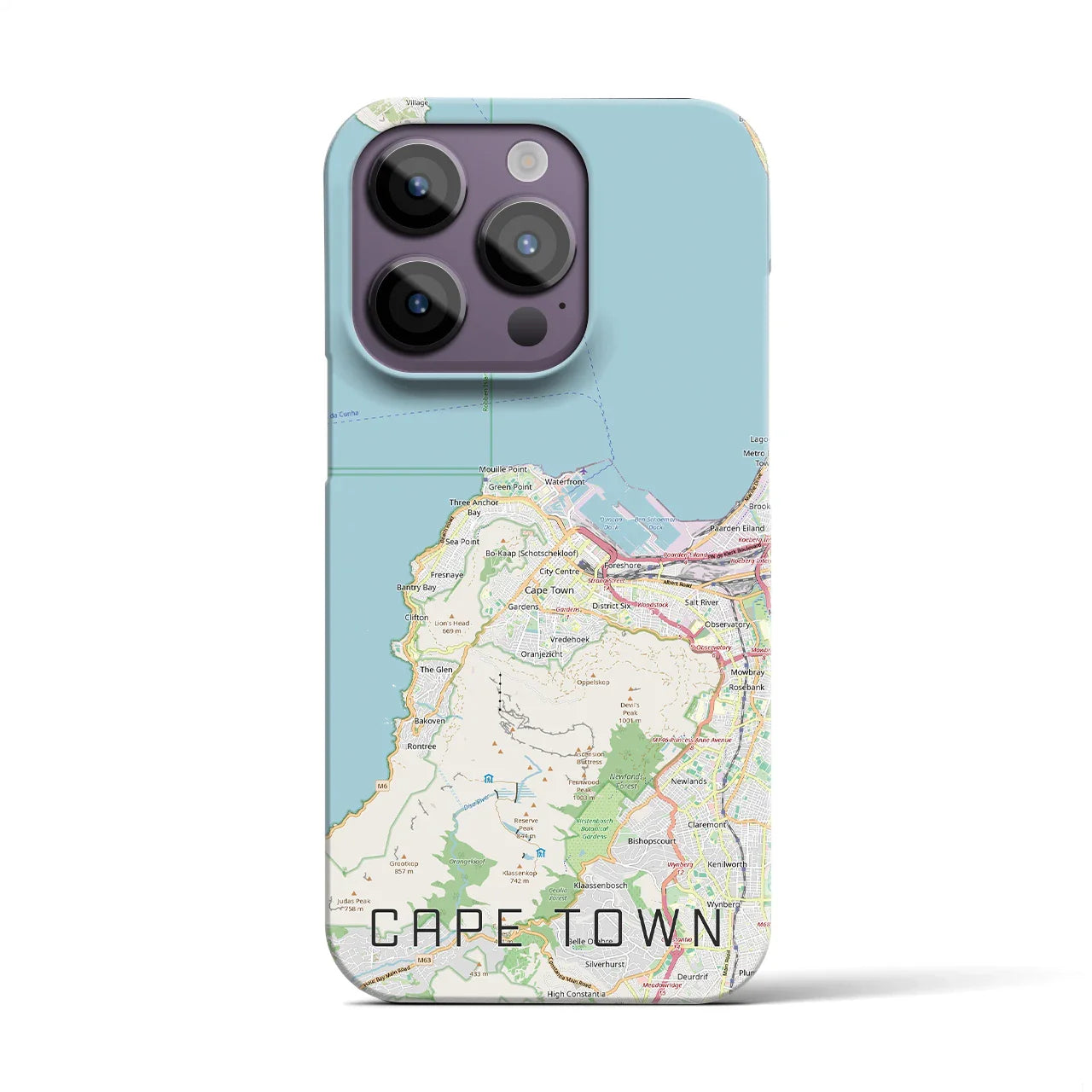 【ケープタウン(南アフリカ)】地図柄iPhoneケース(バックカバータイプ)