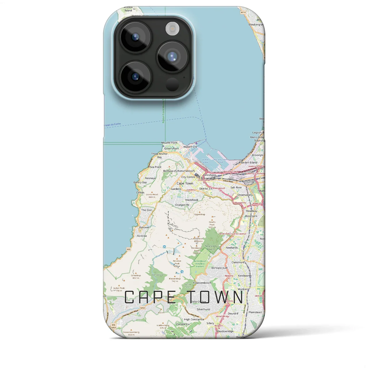 【ケープタウン(南アフリカ)】地図柄iPhoneケース(バックカバータイプ)