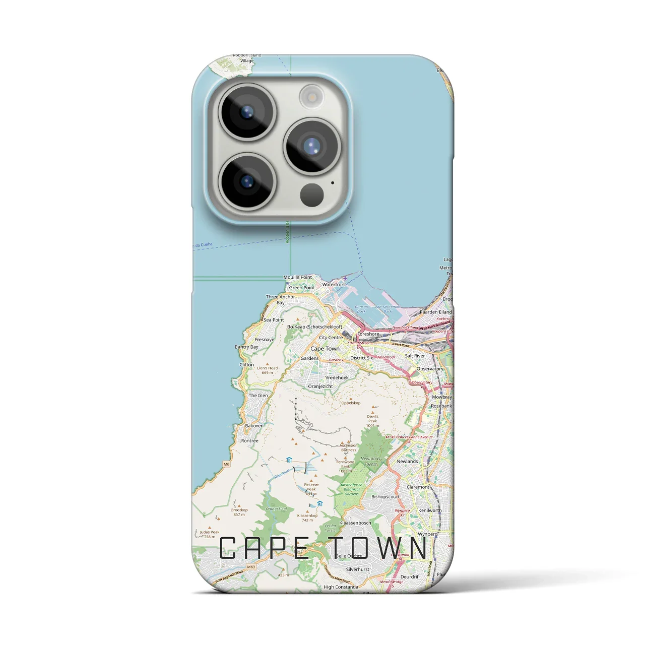 【ケープタウン(南アフリカ)】地図柄iPhoneケース(バックカバータイプ)