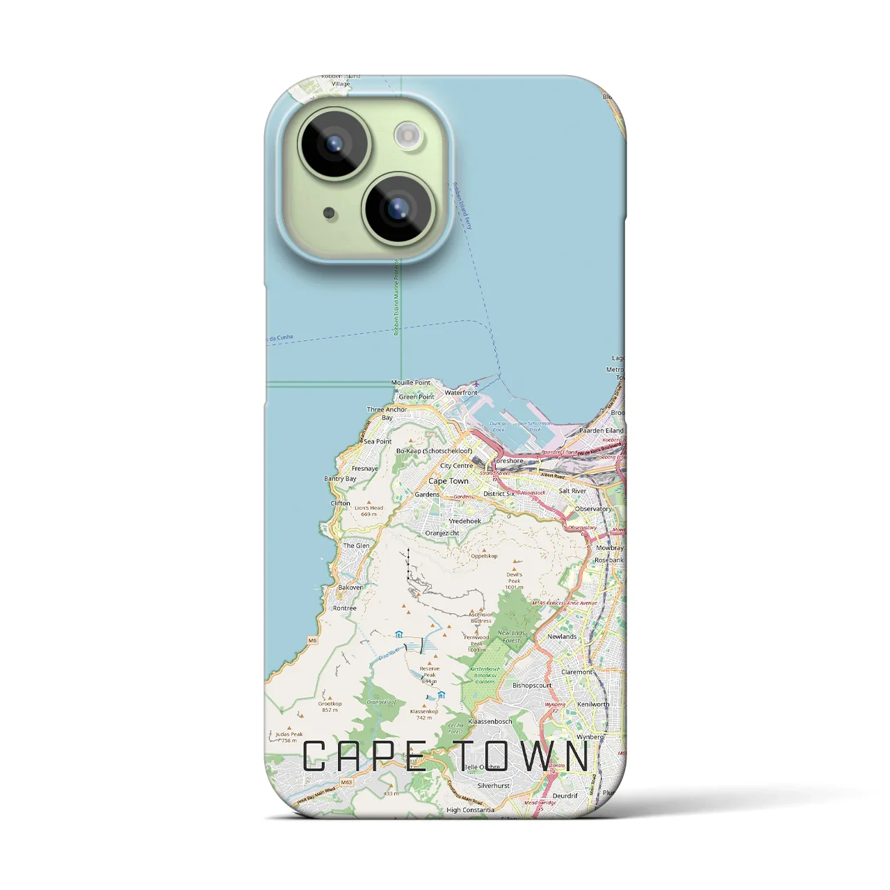 【ケープタウン(南アフリカ)】地図柄iPhoneケース(バックカバータイプ)