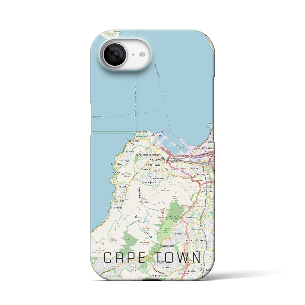 【ケープタウン(南アフリカ)】地図柄iPhoneケース(バックカバータイプ)