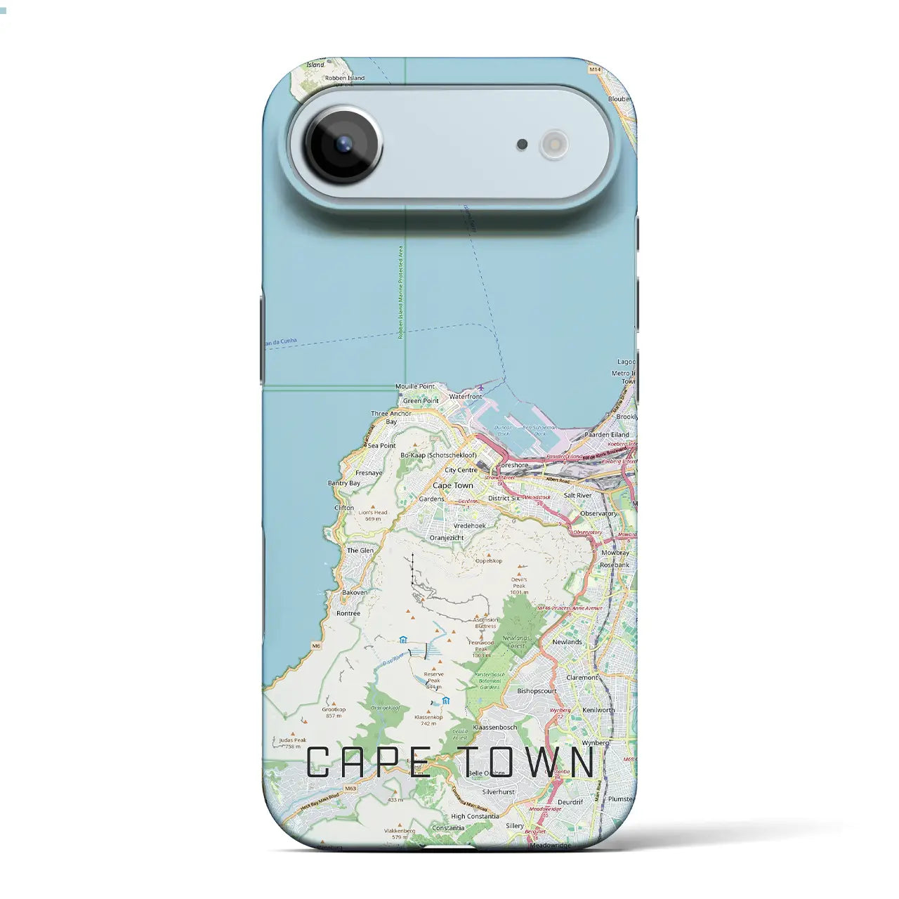 【ケープタウン(南アフリカ)】地図柄iPhoneケース(バックカバータイプ)