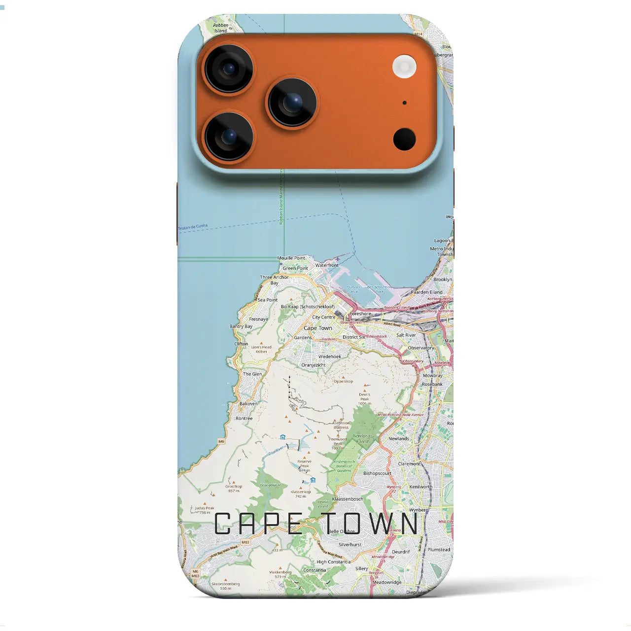 【ケープタウン(南アフリカ)】地図柄iPhoneケース(バックカバータイプ)