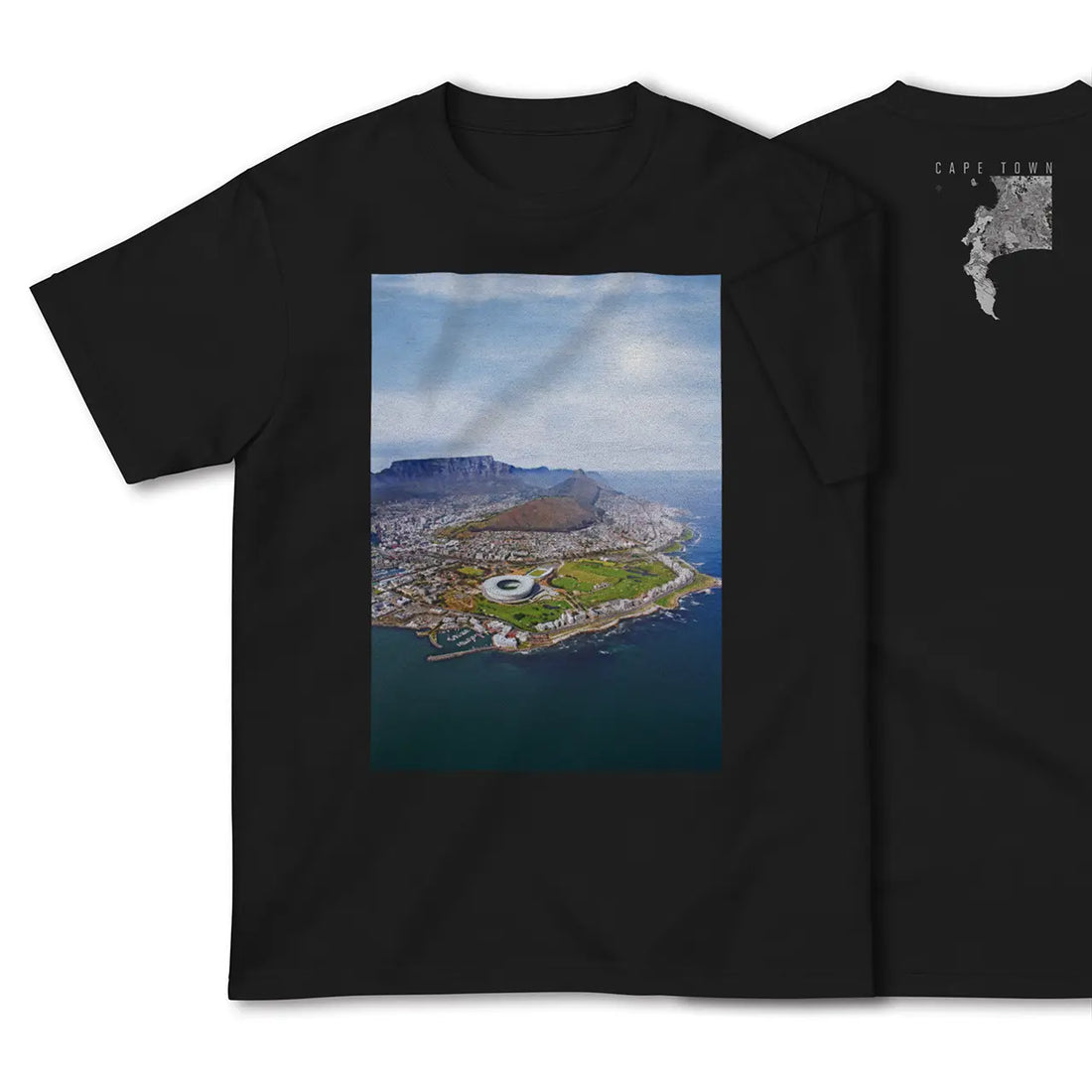 【ケープタウン(南アフリカ)】Map World ハイクオリティTシャツ