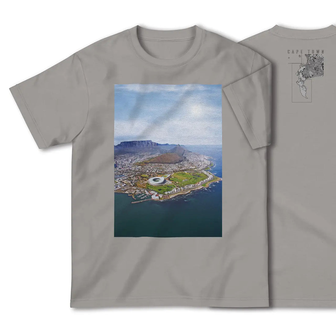 【ケープタウン(南アフリカ)】Map World ハイクオリティTシャツ