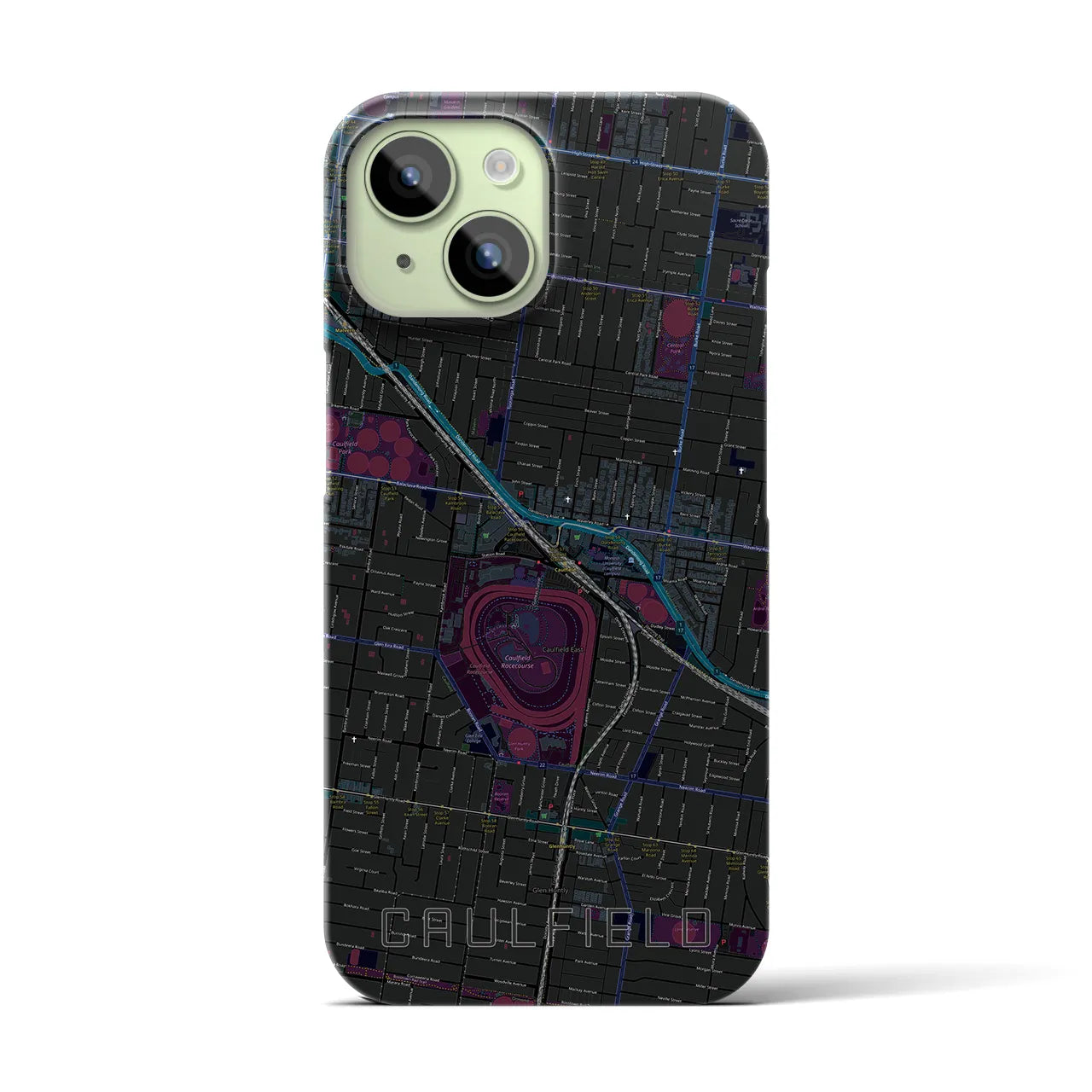 【コーフィールド(オーストラリア)】地図柄iPhoneケース(バックカバータイプ)