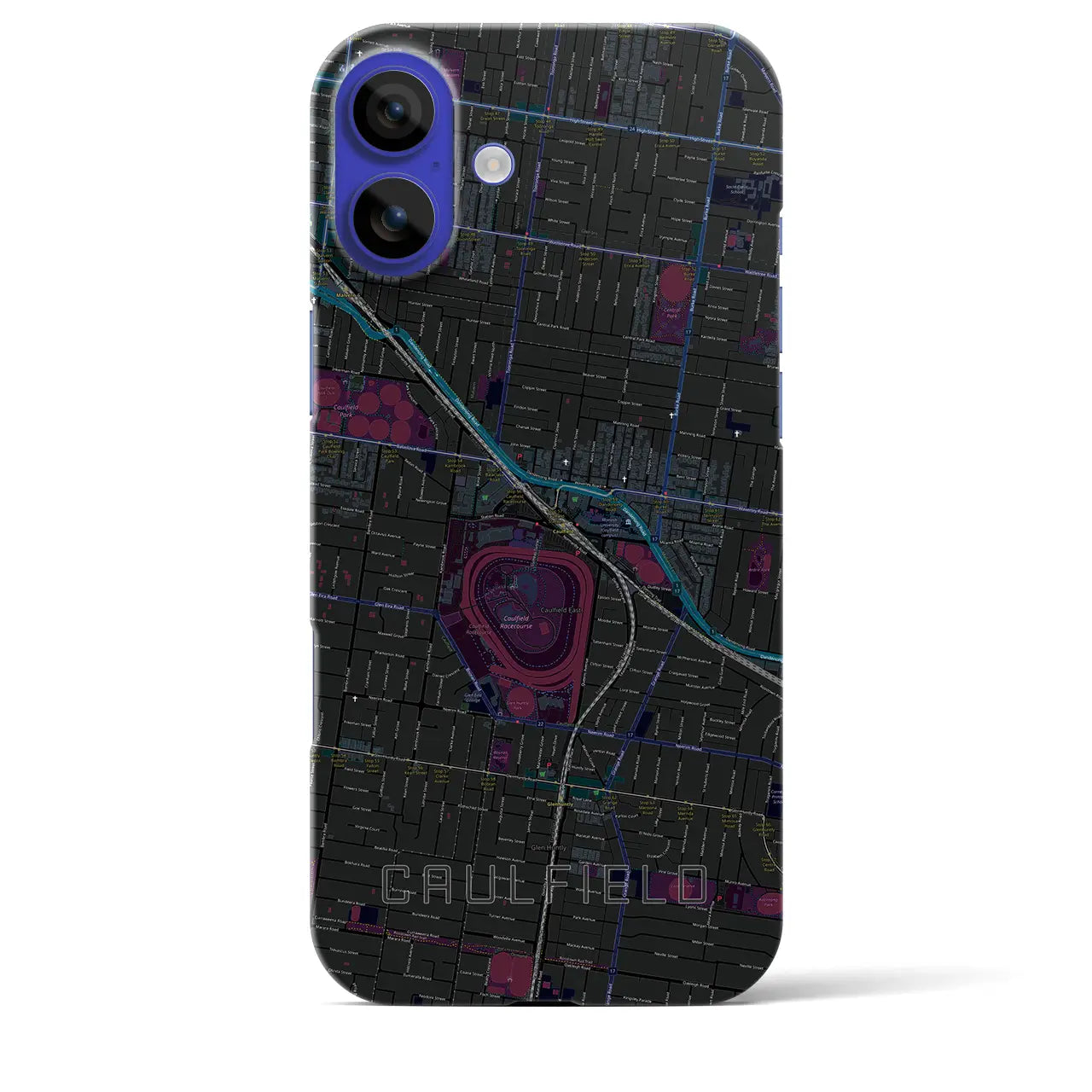 【コーフィールド(オーストラリア)】地図柄iPhoneケース(バックカバータイプ)