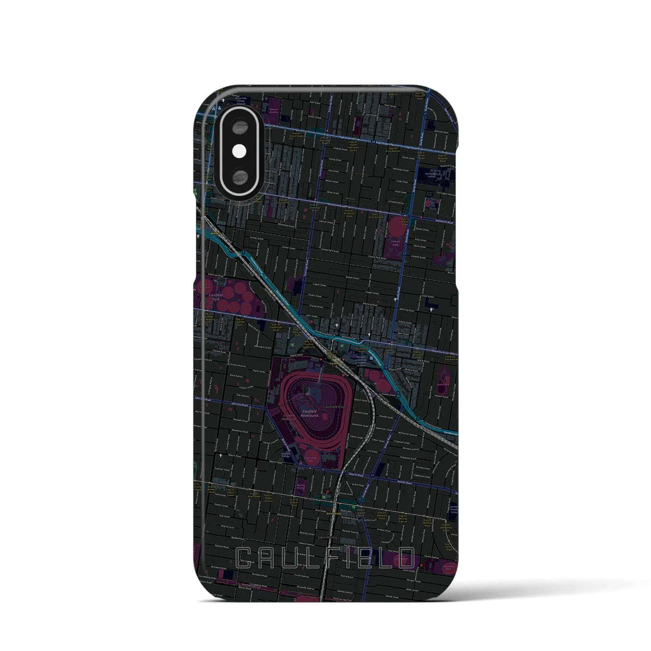 【コーフィールド(オーストラリア)】地図柄iPhoneケース(バックカバータイプ)