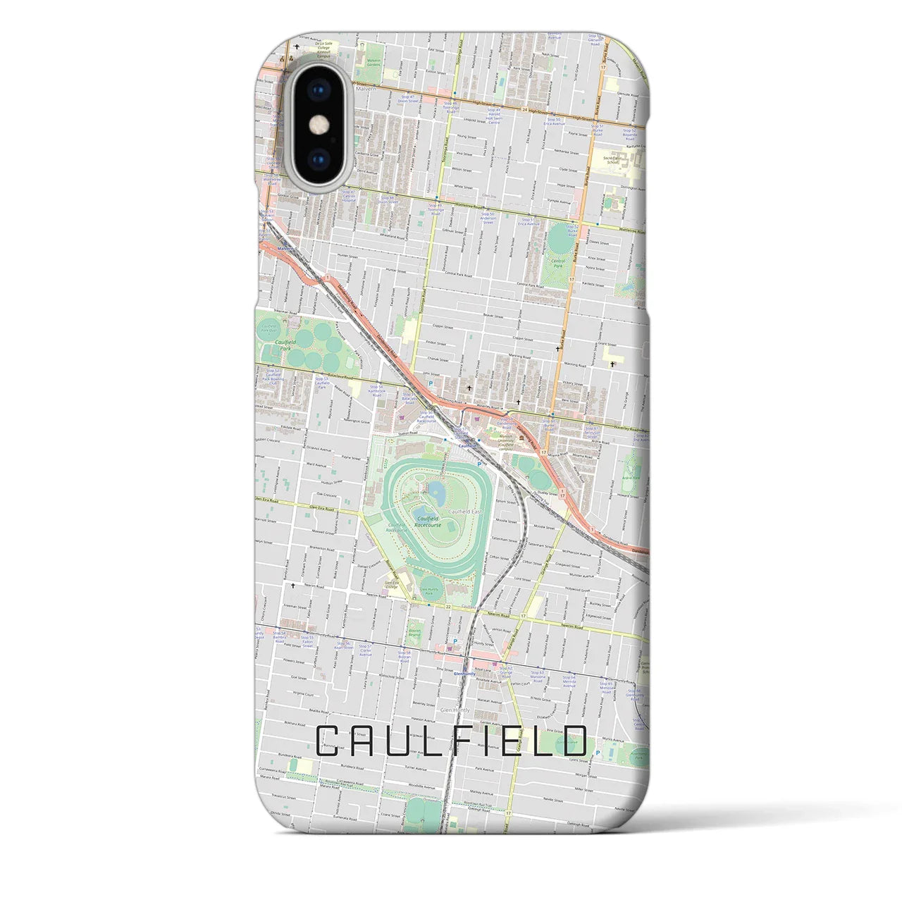 【コーフィールド(オーストラリア)】地図柄iPhoneケース(バックカバータイプ)