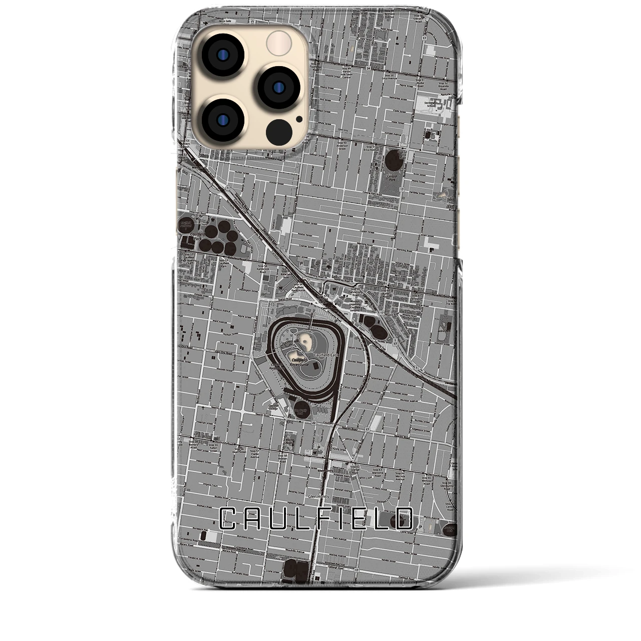 【コーフィールド(オーストラリア)】地図柄iPhoneケース(クリアタイプ)