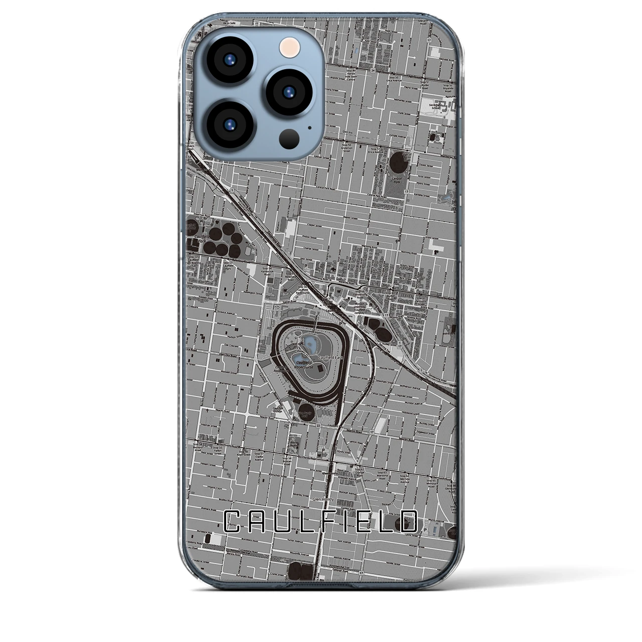 【コーフィールド(オーストラリア)】地図柄iPhoneケース(クリアタイプ)