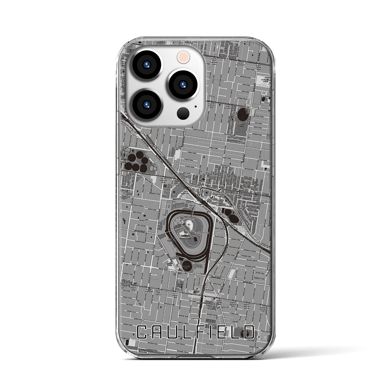 【コーフィールド(オーストラリア)】地図柄iPhoneケース(クリアタイプ)