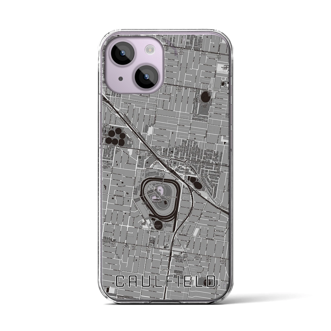 【コーフィールド(オーストラリア)】地図柄iPhoneケース(クリアタイプ)