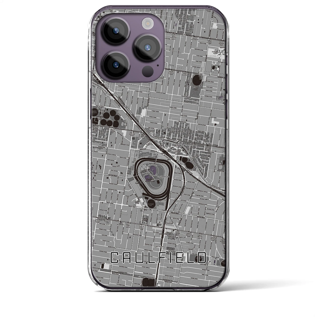 【コーフィールド(オーストラリア)】地図柄iPhoneケース(クリアタイプ)
