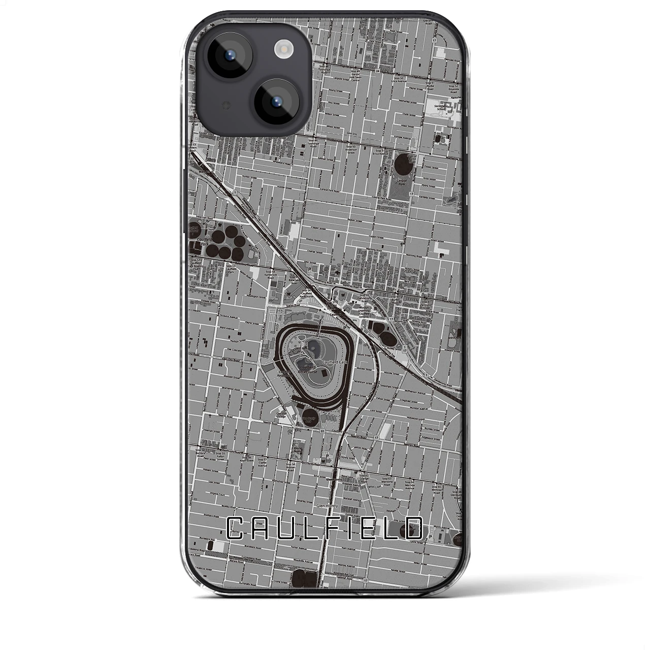 【コーフィールド(オーストラリア)】地図柄iPhoneケース(クリアタイプ)