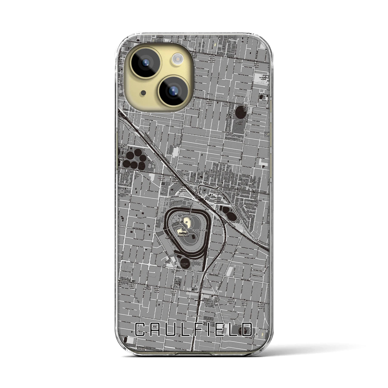 【コーフィールド(オーストラリア)】地図柄iPhoneケース(クリアタイプ)