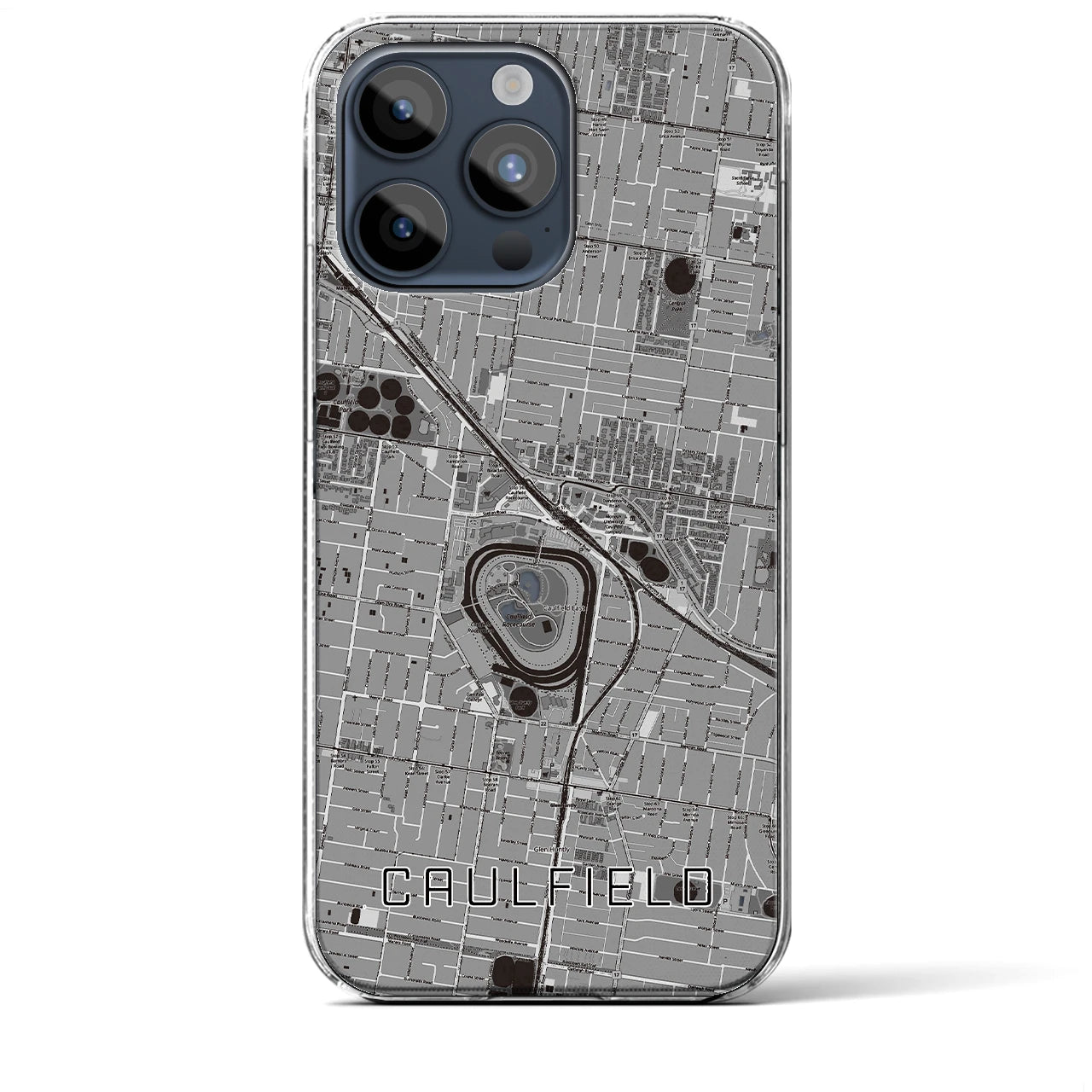 【コーフィールド(オーストラリア)】地図柄iPhoneケース(クリアタイプ)