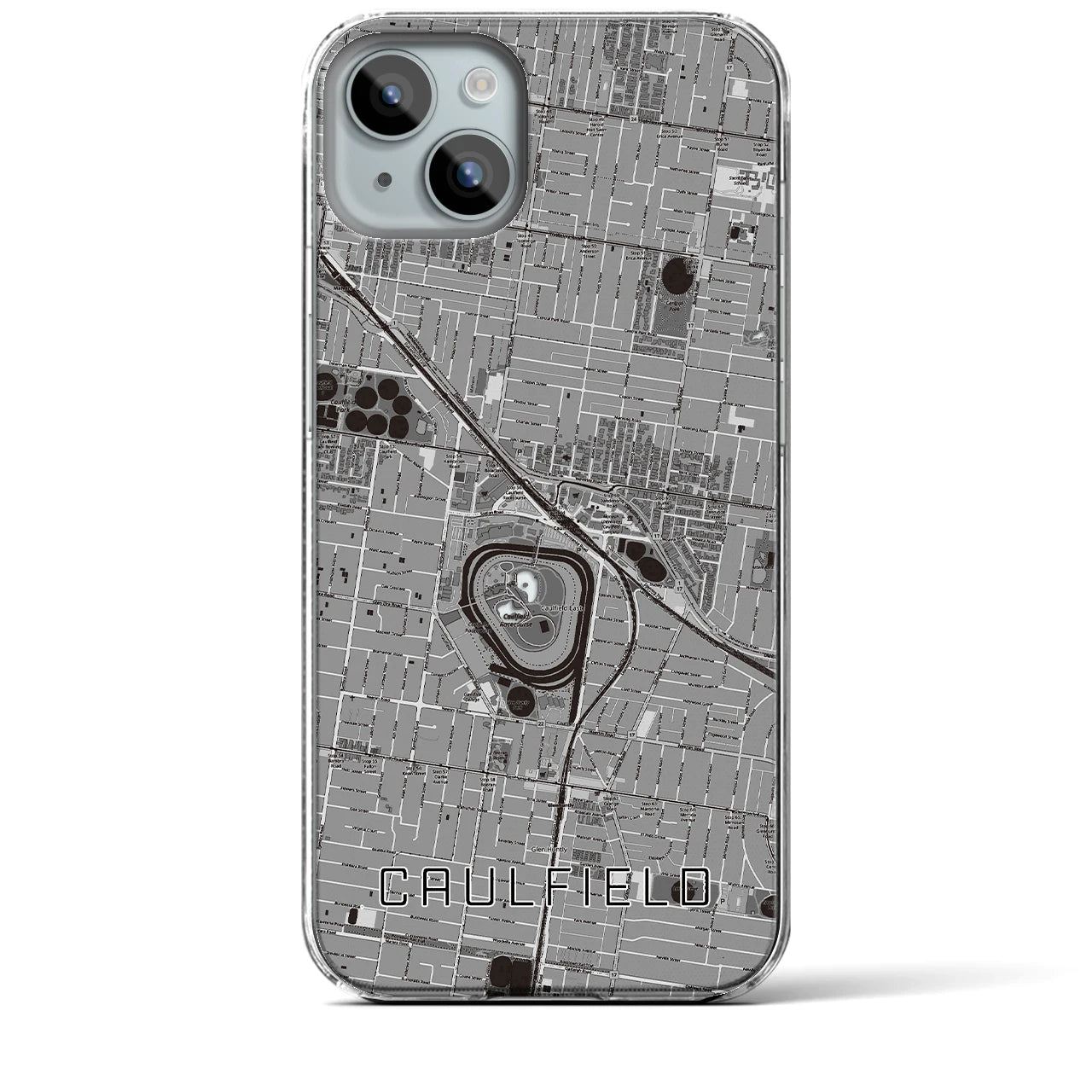 【コーフィールド(オーストラリア)】地図柄iPhoneケース(クリアタイプ)