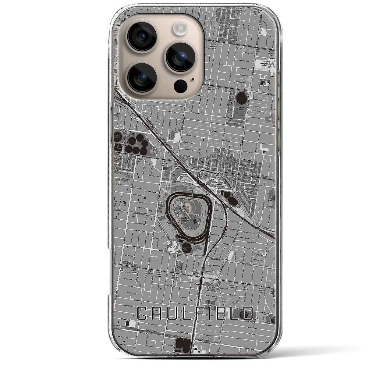 【コーフィールド(オーストラリア)】地図柄iPhoneケース(クリアタイプ)