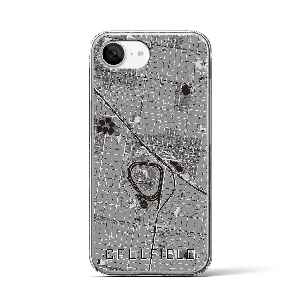 【コーフィールド(オーストラリア)】地図柄iPhoneケース(クリアタイプ)