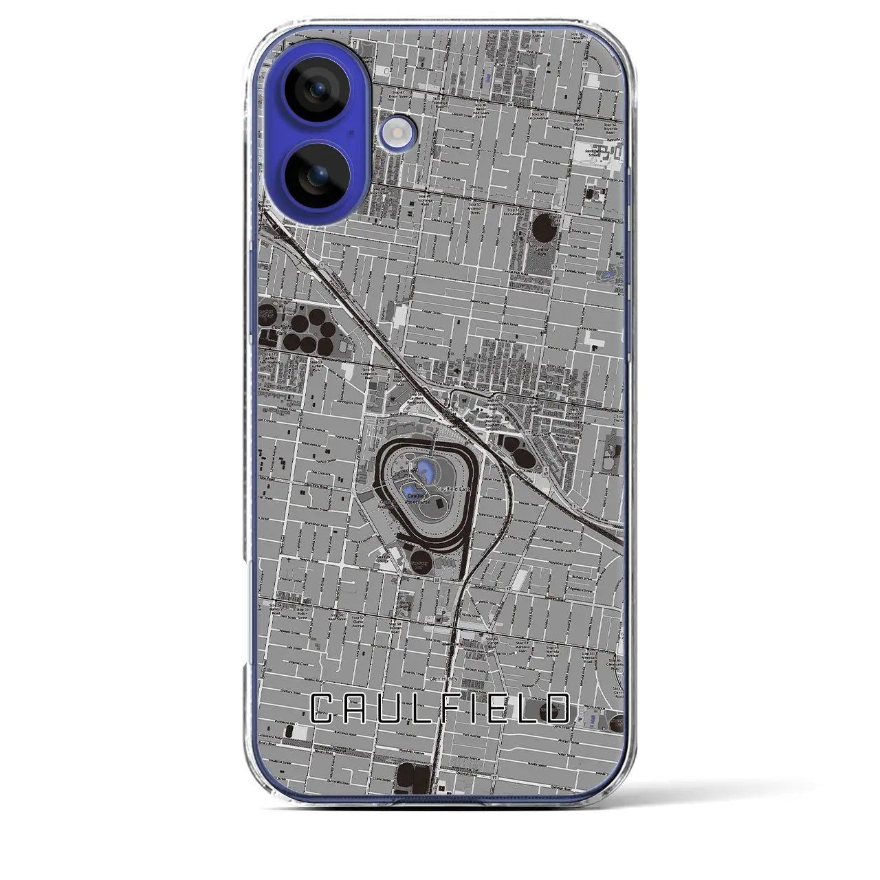 【コーフィールド(オーストラリア)】地図柄iPhoneケース(クリアタイプ)