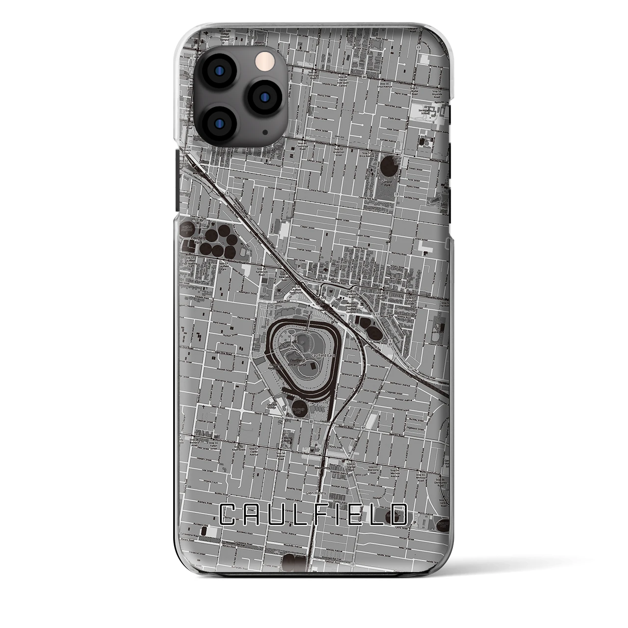 【コーフィールド(オーストラリア)】地図柄iPhoneケース(クリアタイプ)