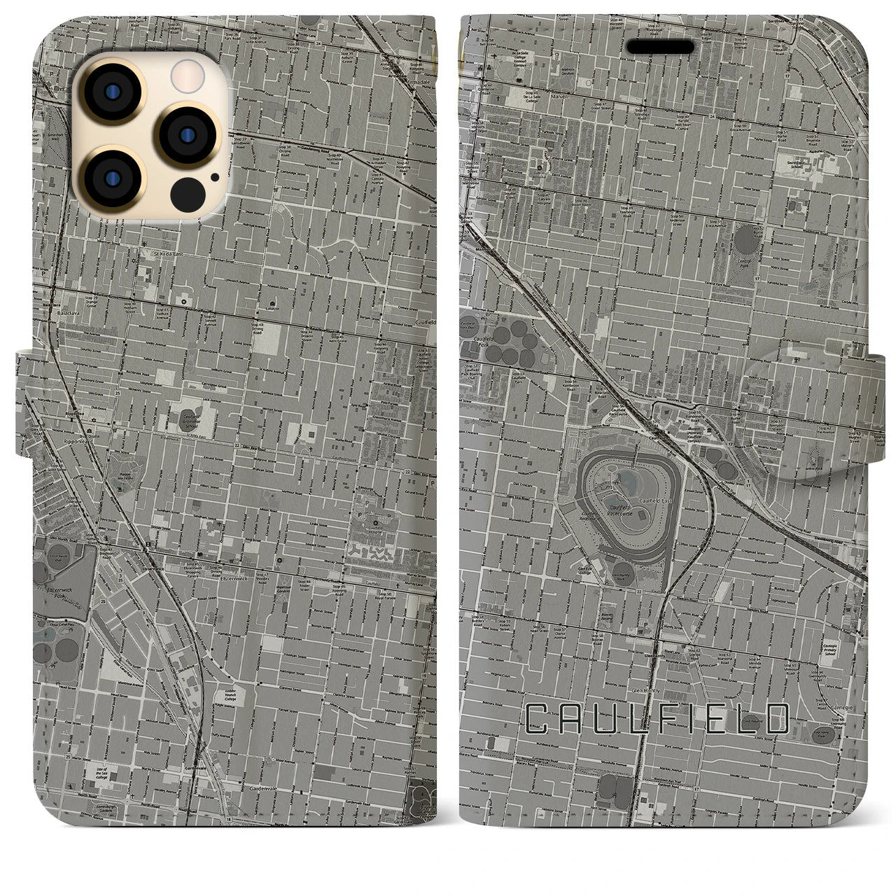 【コーフィールド(オーストラリア)】地図柄iPhoneケース(手帳タイプ)