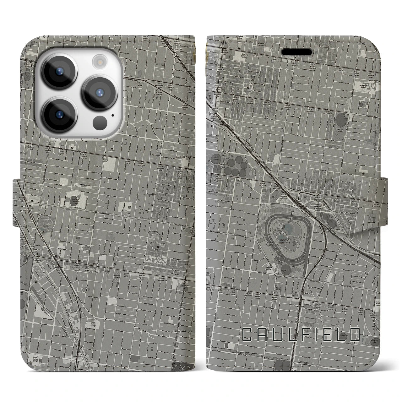 【コーフィールド(オーストラリア)】地図柄iPhoneケース(手帳タイプ)