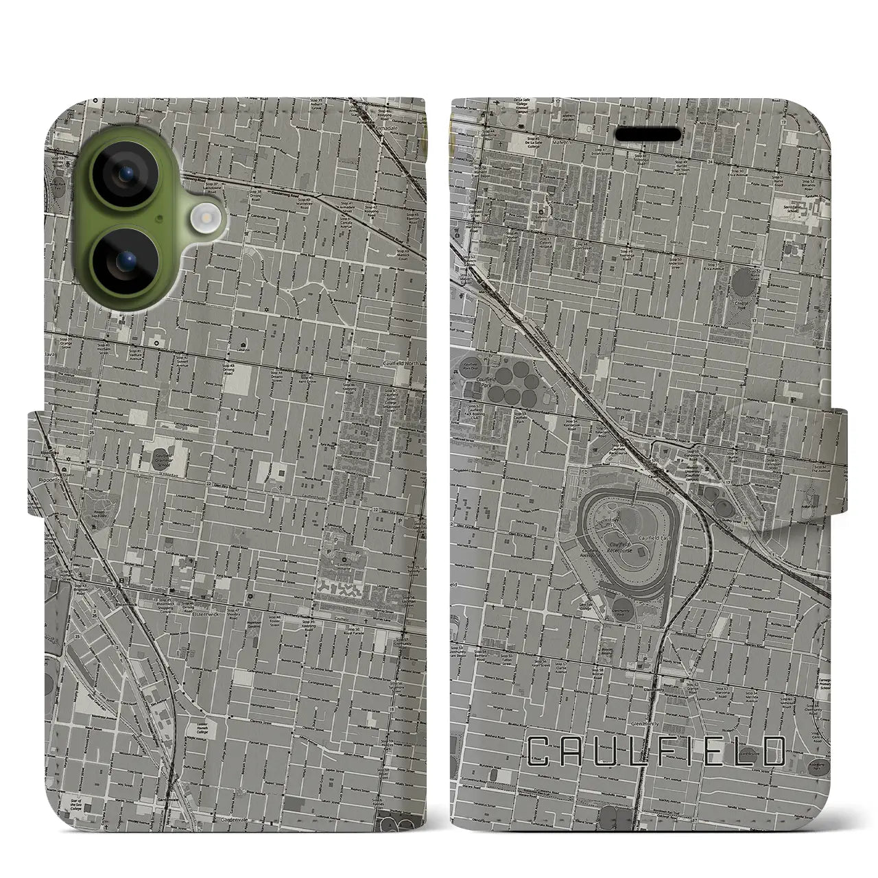 【コーフィールド(オーストラリア)】地図柄iPhoneケース(手帳タイプ)