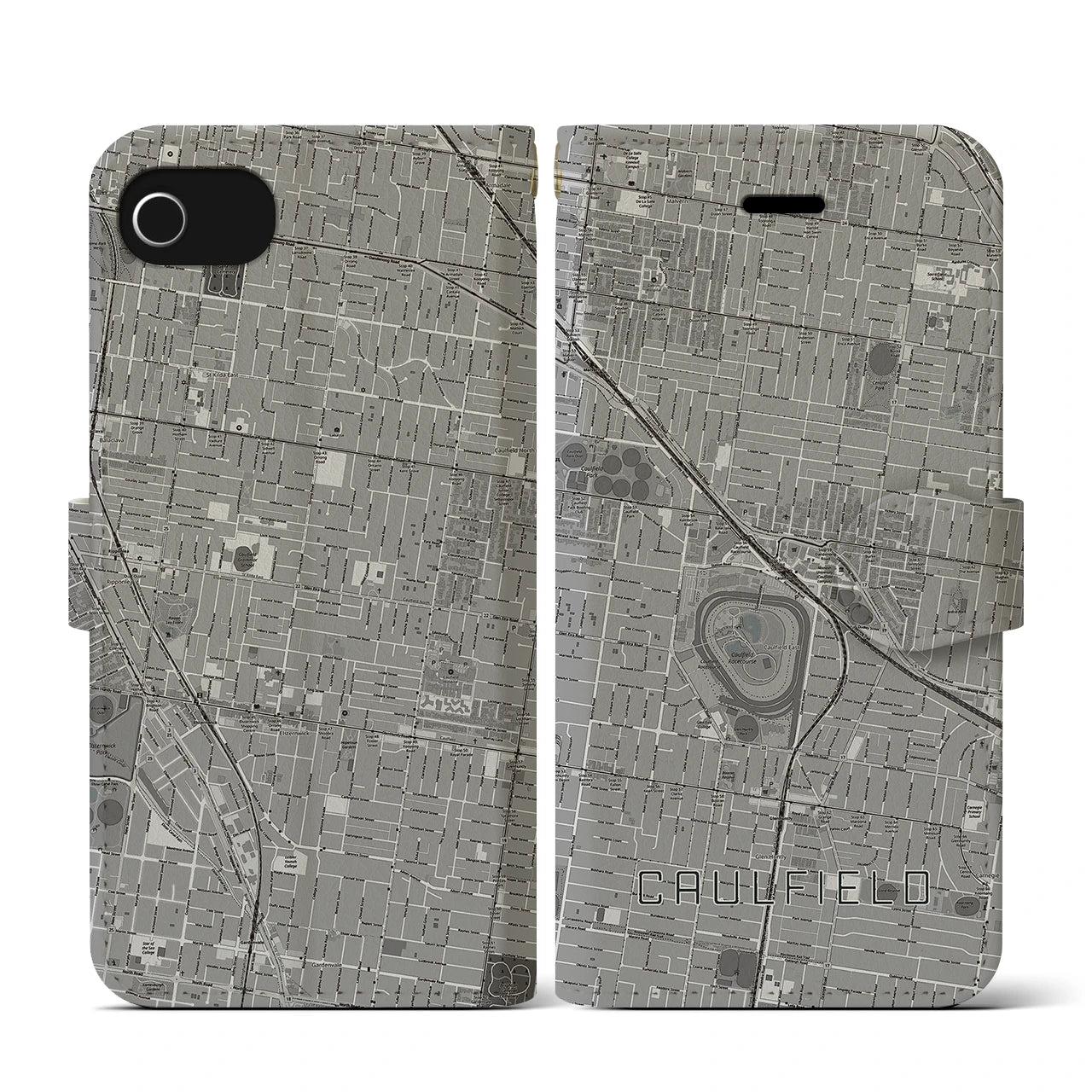 【コーフィールド(オーストラリア)】地図柄iPhoneケース(手帳タイプ)