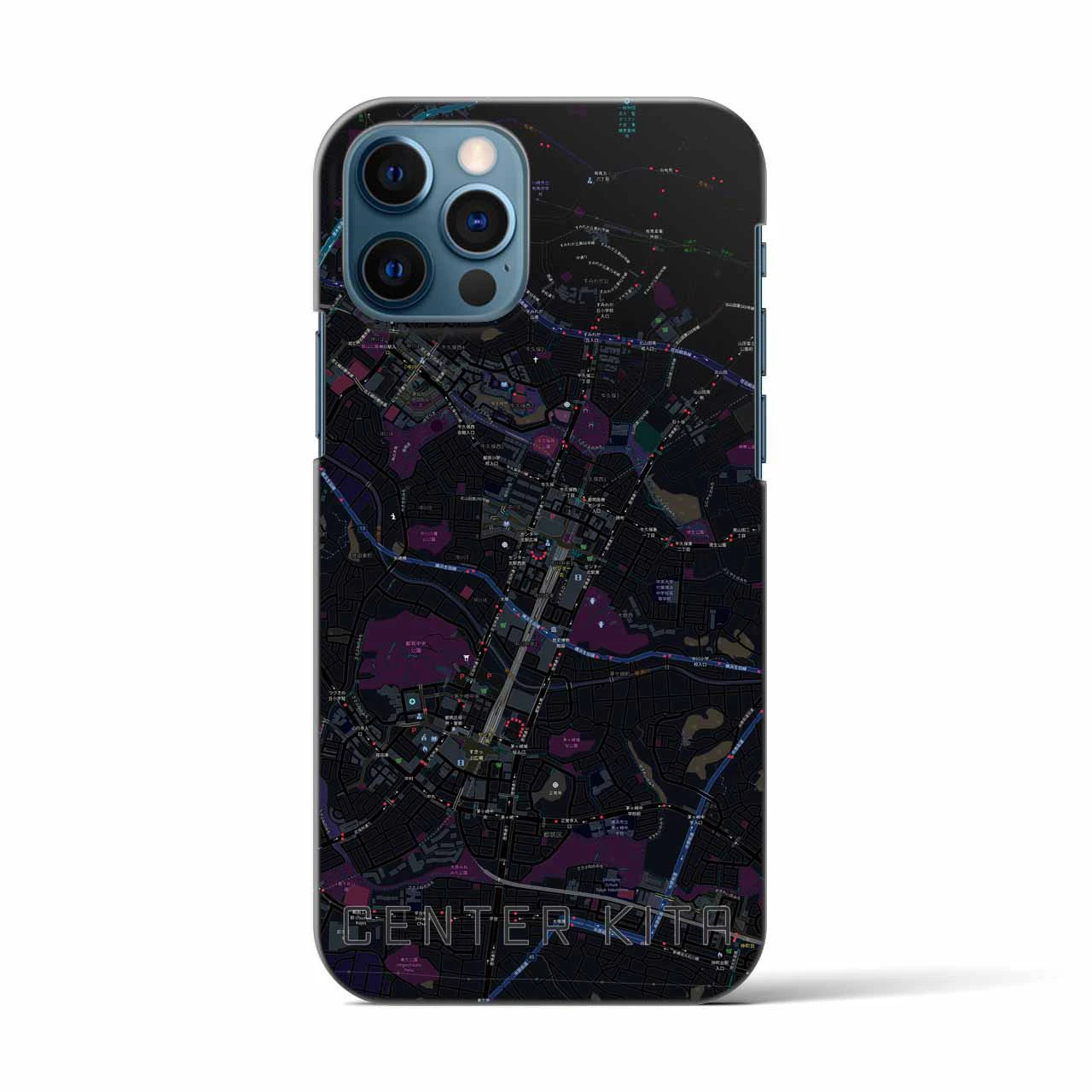 【センター北(神奈川県)】地図柄iPhoneケース(バックカバータイプ)