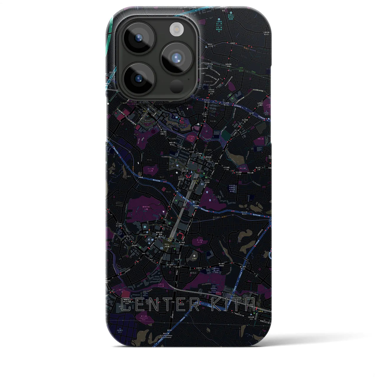 【センター北(神奈川県)】地図柄iPhoneケース(バックカバータイプ)