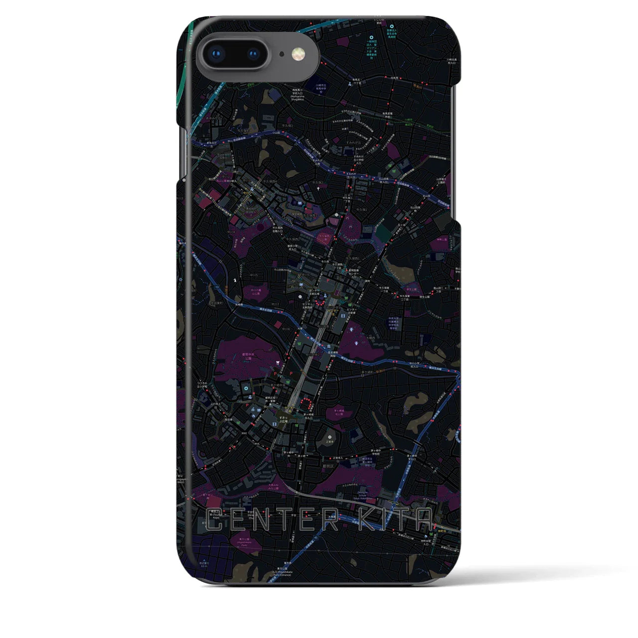 【センター北(神奈川県)】地図柄iPhoneケース(バックカバータイプ)