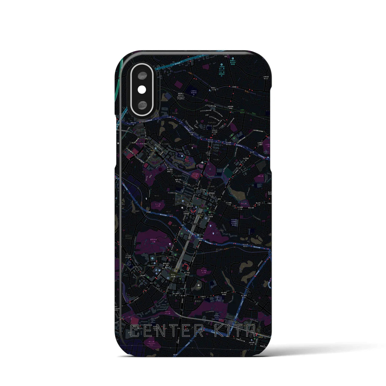 【センター北(神奈川県)】地図柄iPhoneケース(バックカバータイプ)