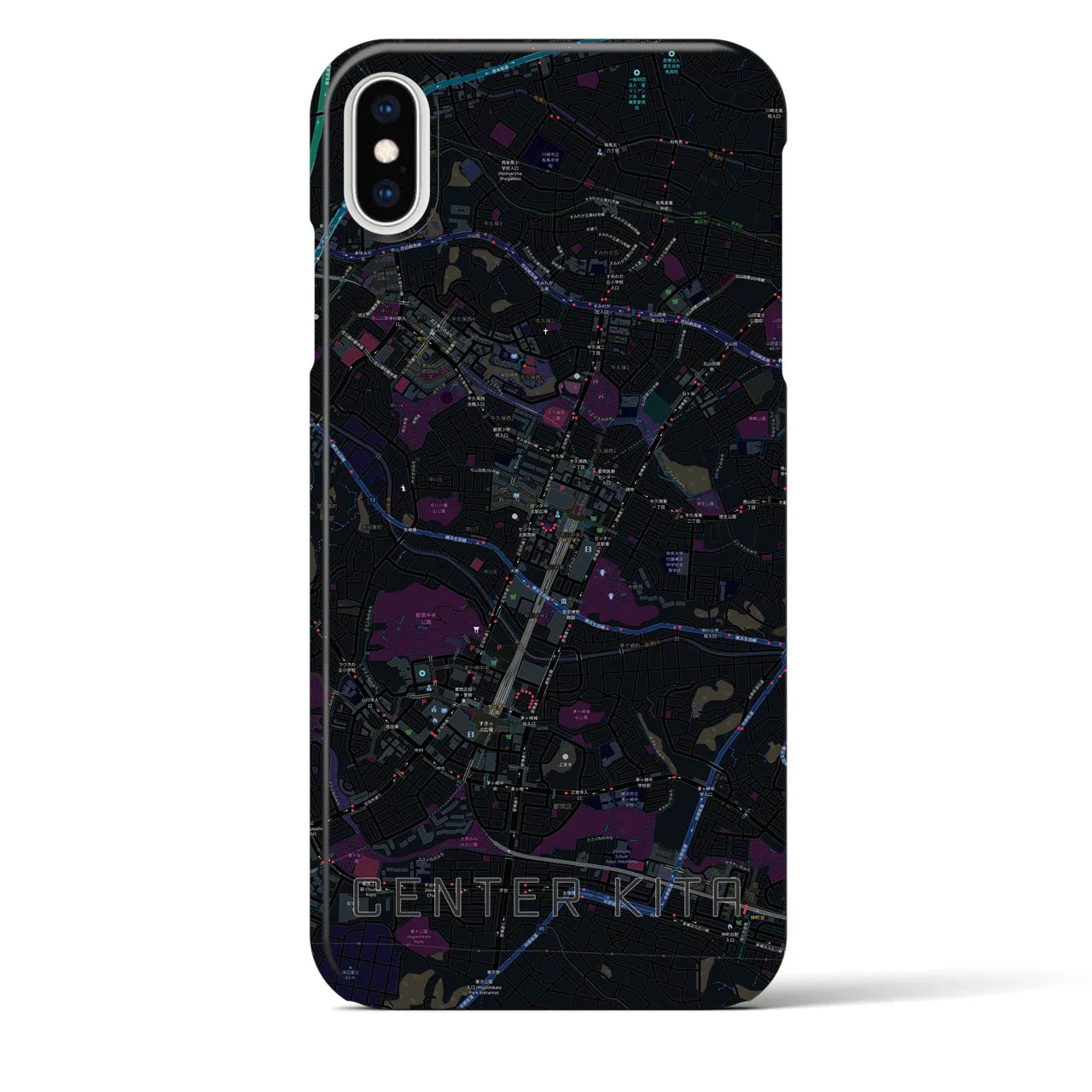 【センター北(神奈川県)】地図柄iPhoneケース(バックカバータイプ)