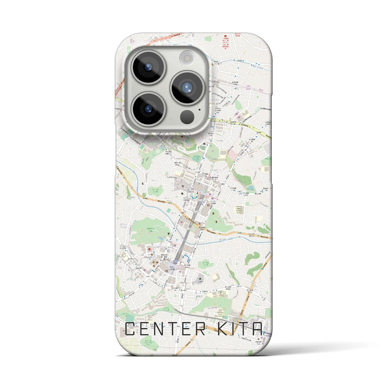 【センター北(神奈川県)】地図柄iPhoneケース(バックカバータイプ)