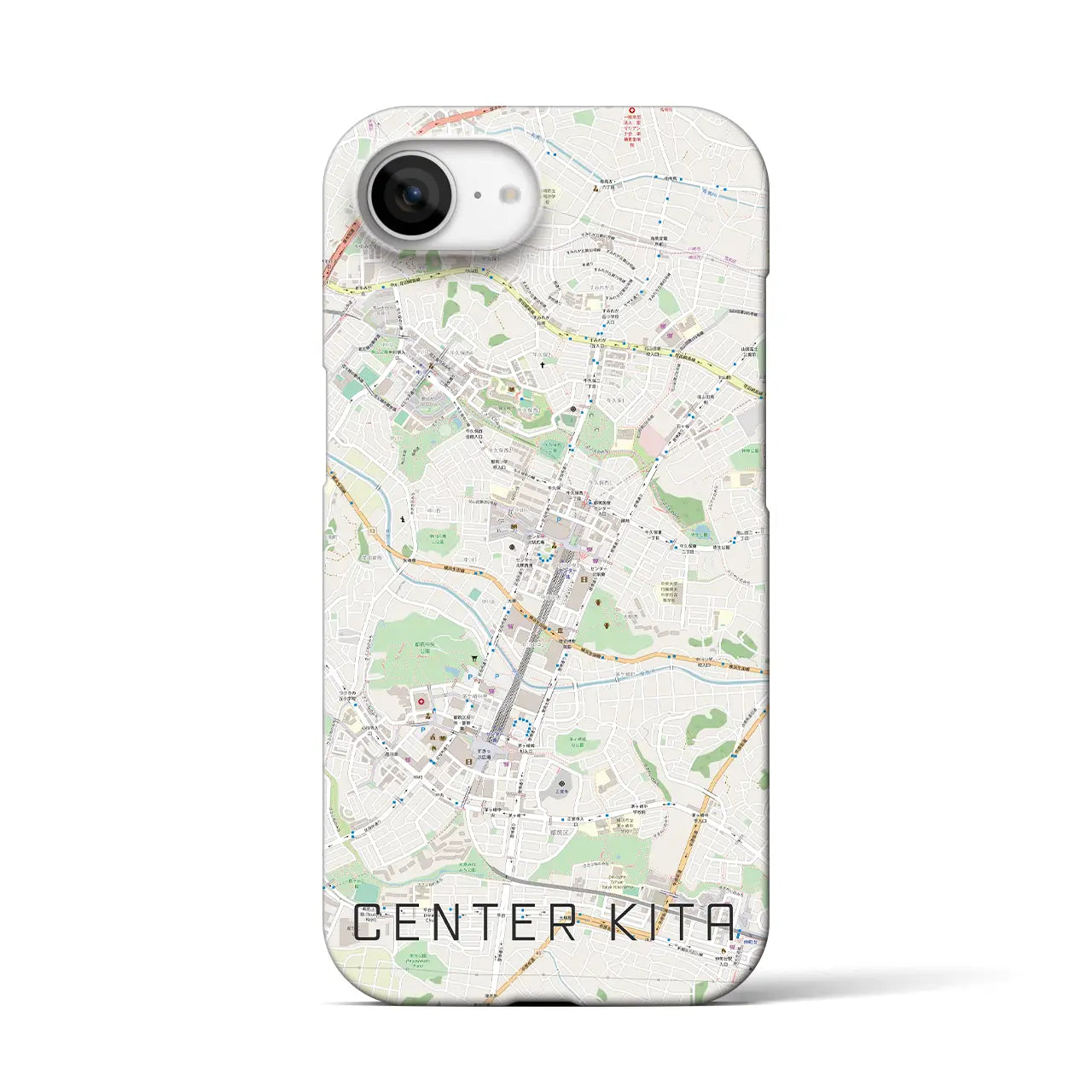 【センター北(神奈川県)】地図柄iPhoneケース(バックカバータイプ)