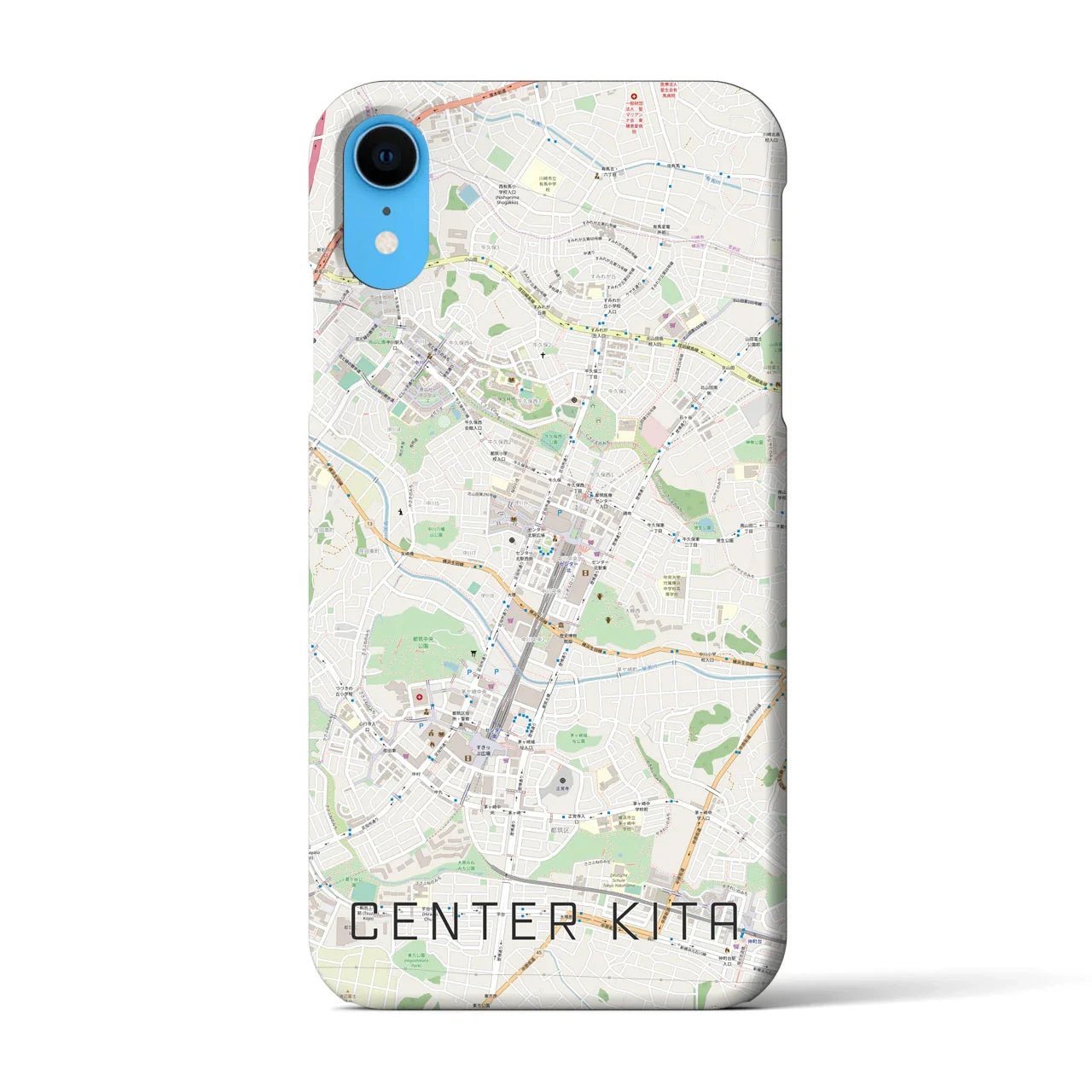 【センター北(神奈川県)】地図柄iPhoneケース(バックカバータイプ)