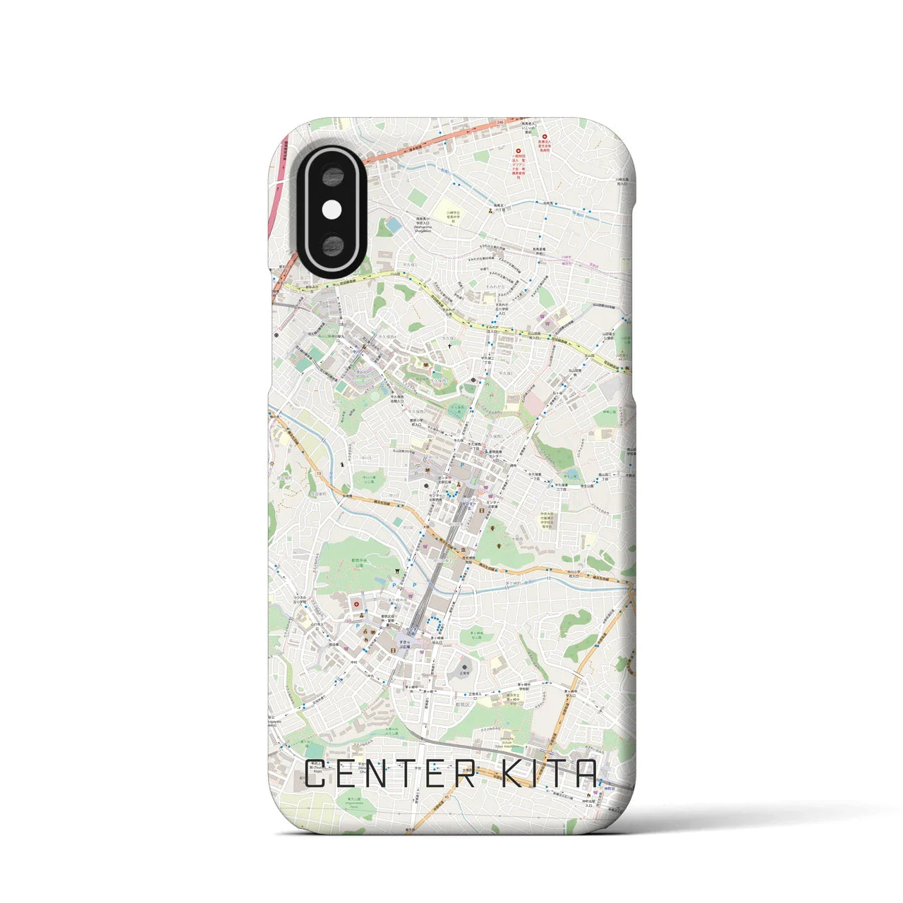 【センター北(神奈川県)】地図柄iPhoneケース(バックカバータイプ)