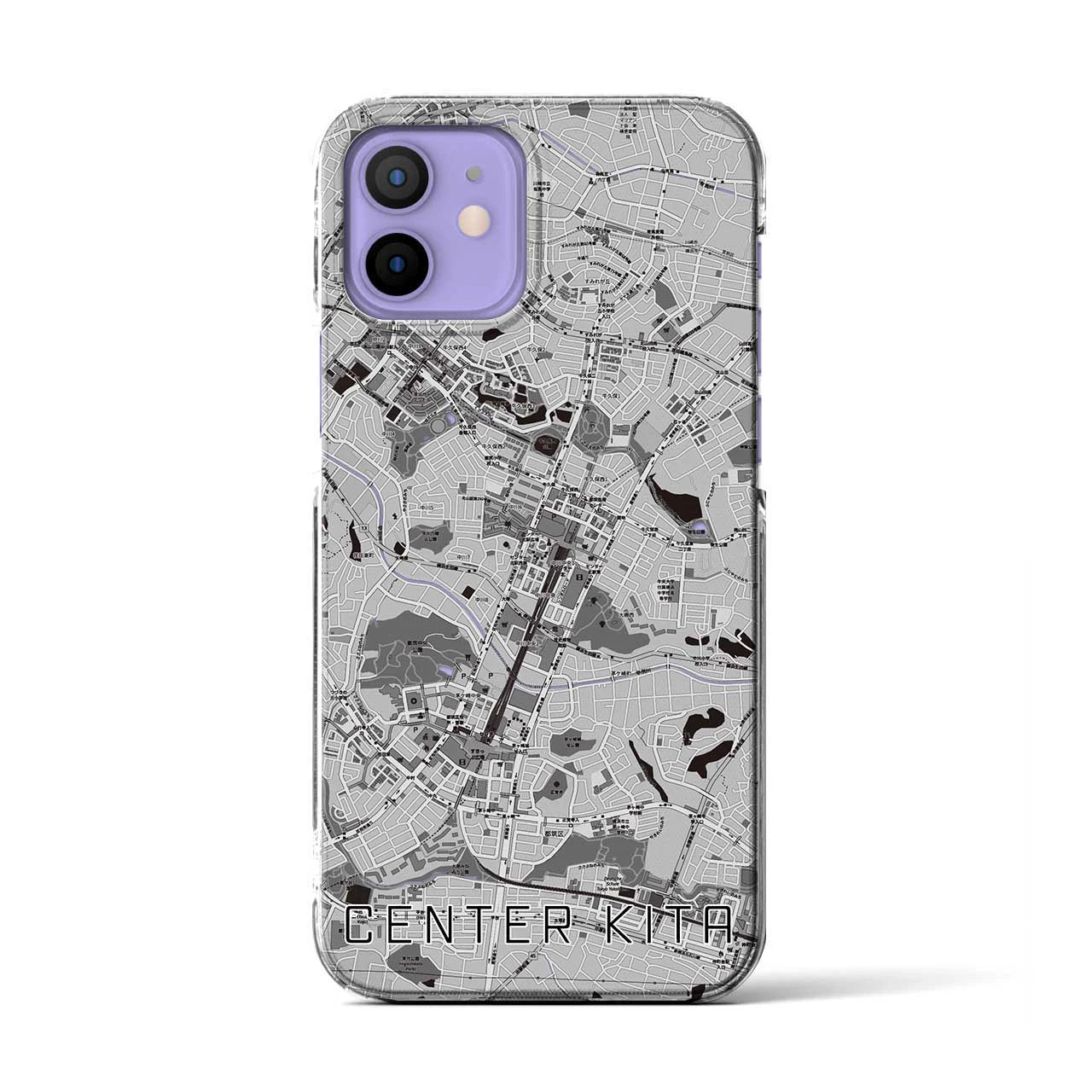 【センター北(神奈川県)】地図柄iPhoneケース(クリアタイプ)