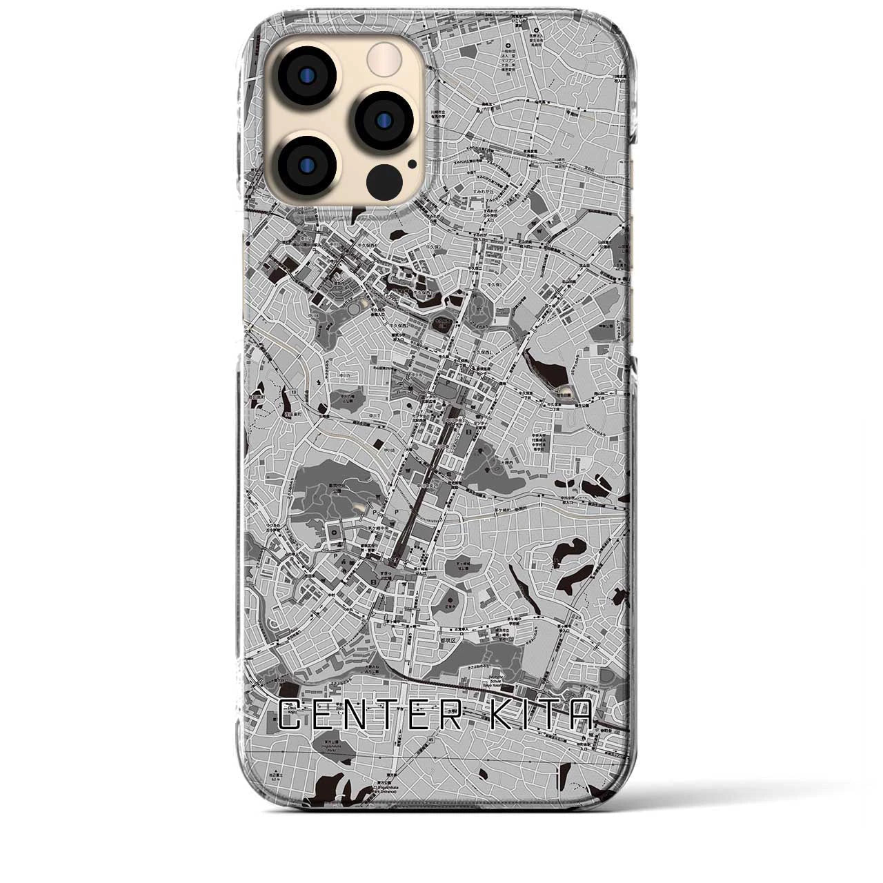 【センター北(神奈川県)】地図柄iPhoneケース(クリアタイプ)