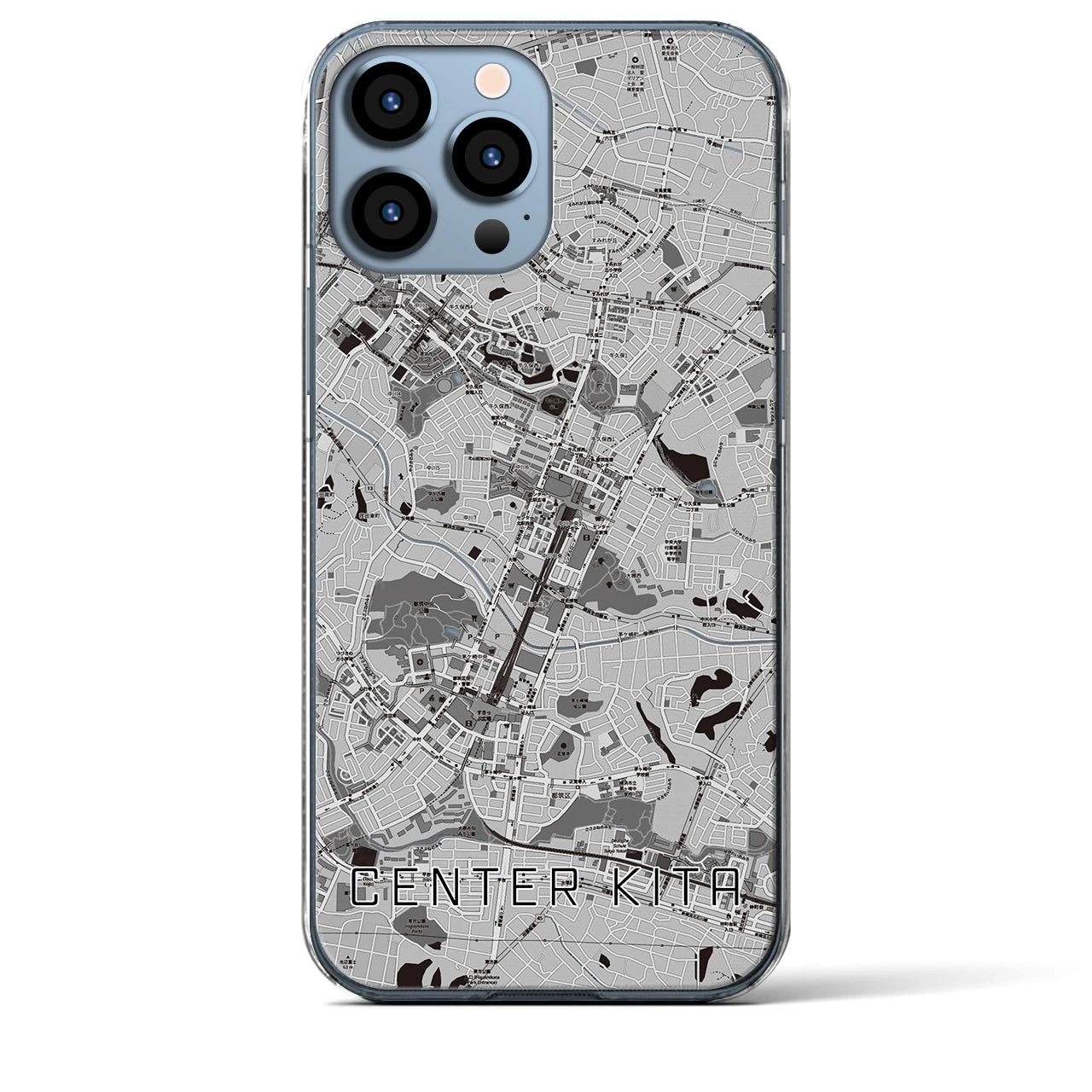 【センター北(神奈川県)】地図柄iPhoneケース(クリアタイプ)