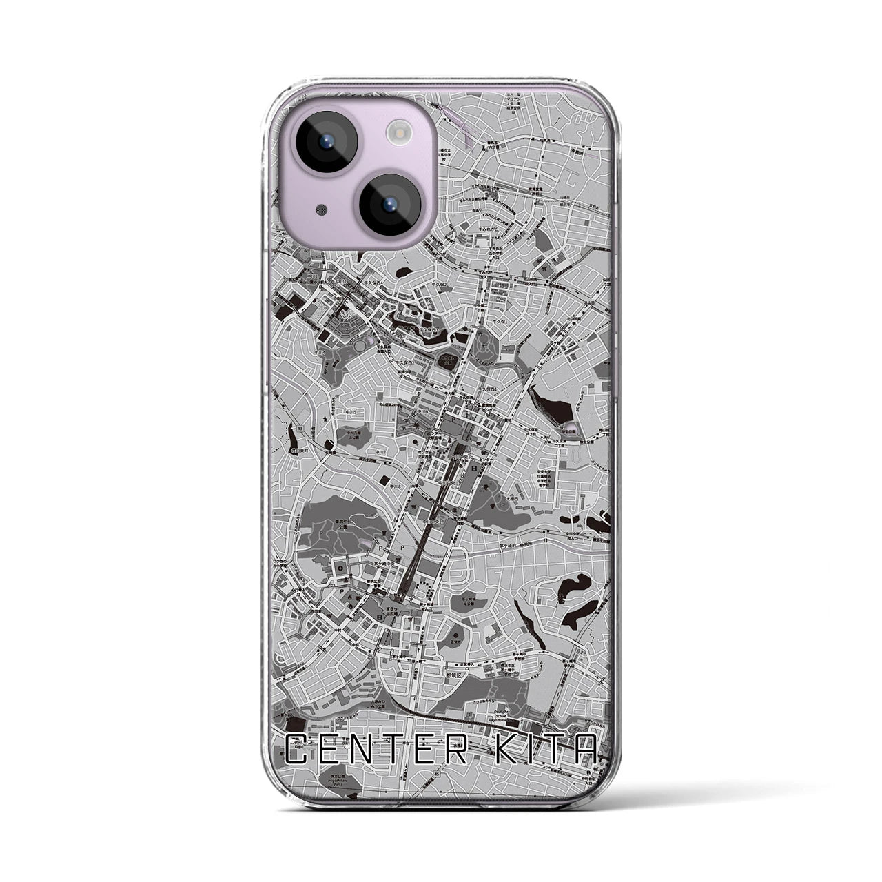 【センター北(神奈川県)】地図柄iPhoneケース(クリアタイプ)